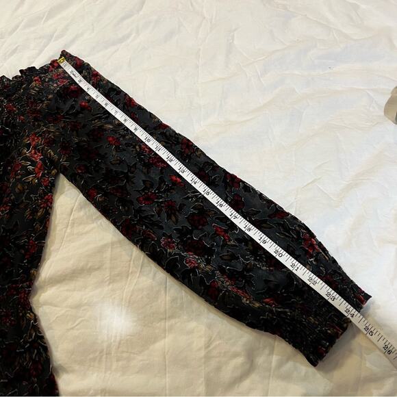 W by Worth Rose Velvet Off the shoulder Midi Dress sz 2 - Picture 9 of 12